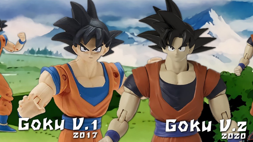 Figuras Dragon Stars de Goku versiones 2017 y 2020