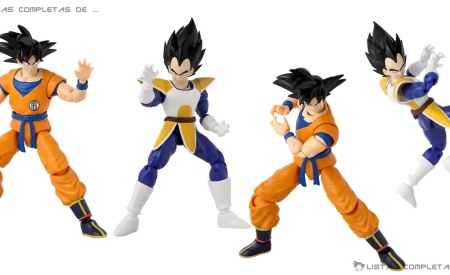 Figuras Dragon Stars Series de Goku & Vegeta Battle Pack En pose de batalla
