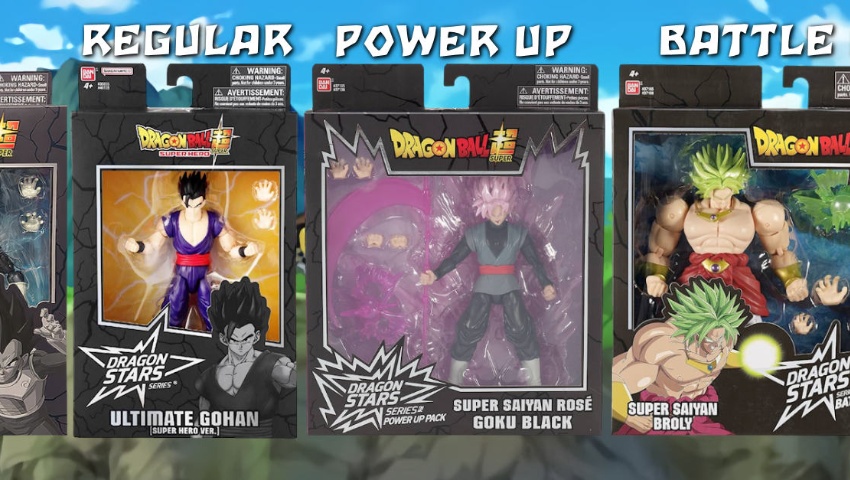 La diferentes cajas de las diferentes líneas Dragon Stars