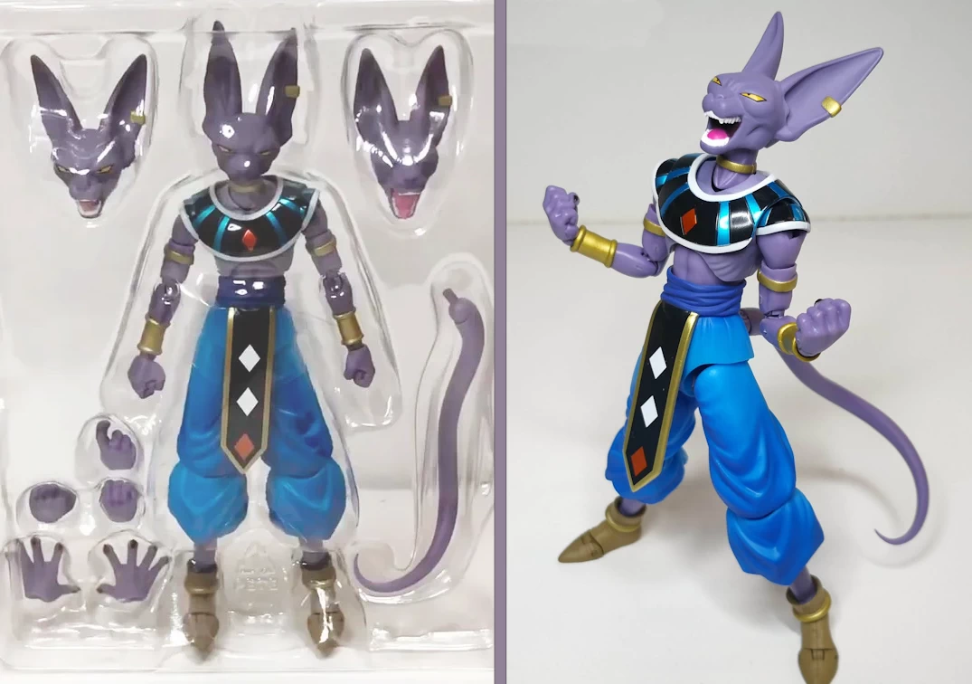 Accesorios y foto posando del SHF de Beerus 'Event Exclusive' 2021