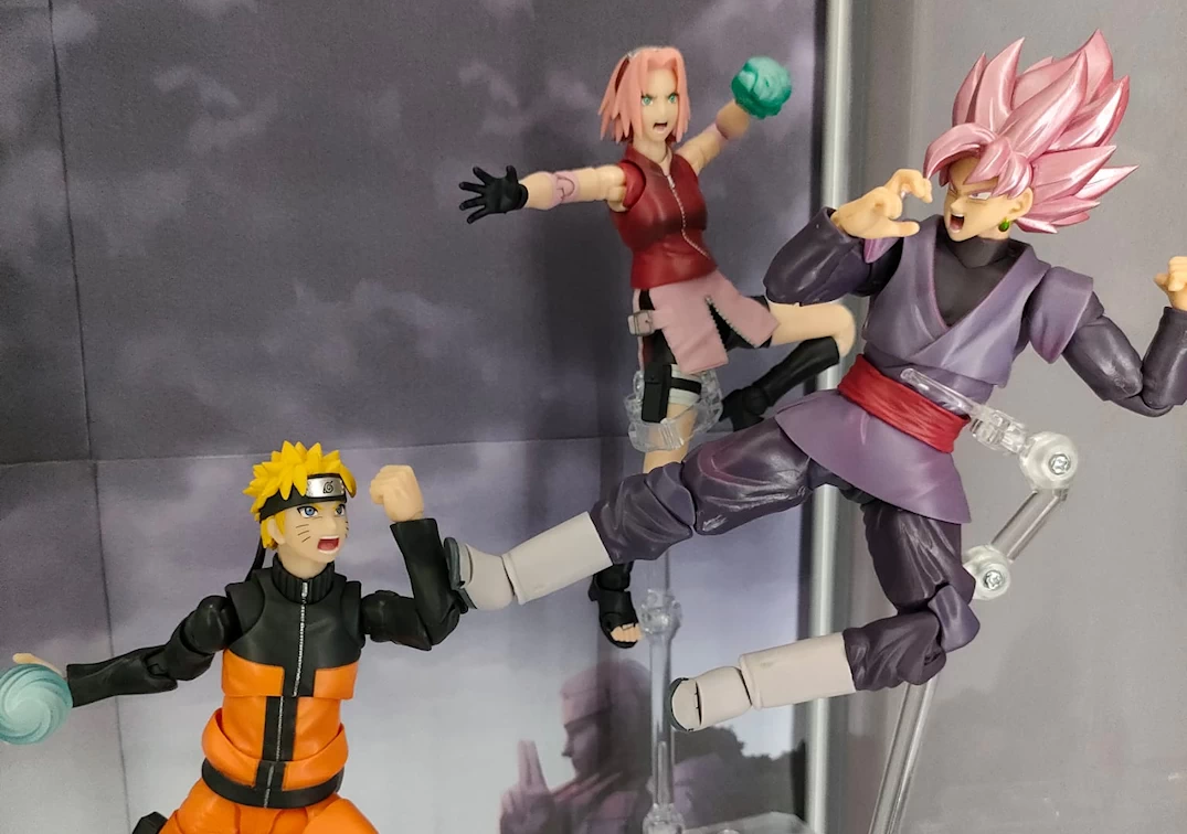 SHF - Goku Black SSJ Rosé VS Sakura y Naruto