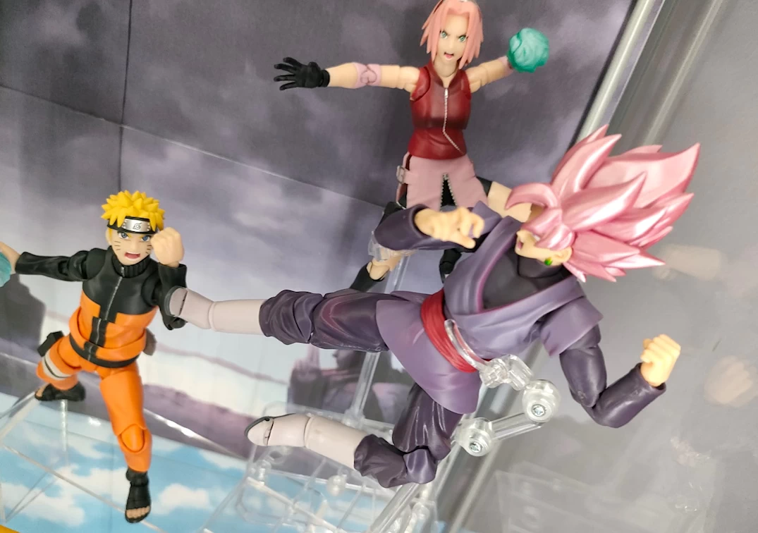 SHF - Goku Black SSJ Rosé VS Sakura y Naruto