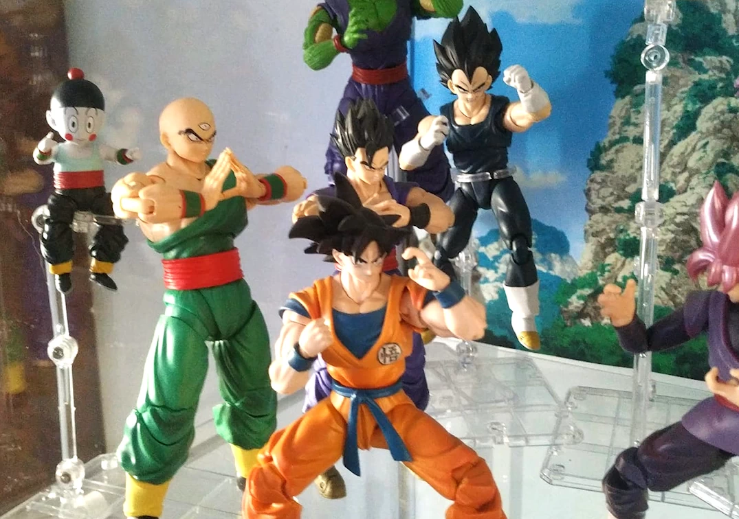 SHF de Tenshihan & Chaoz junto a otros Guerreros Z VS Black SSJ Rosé
