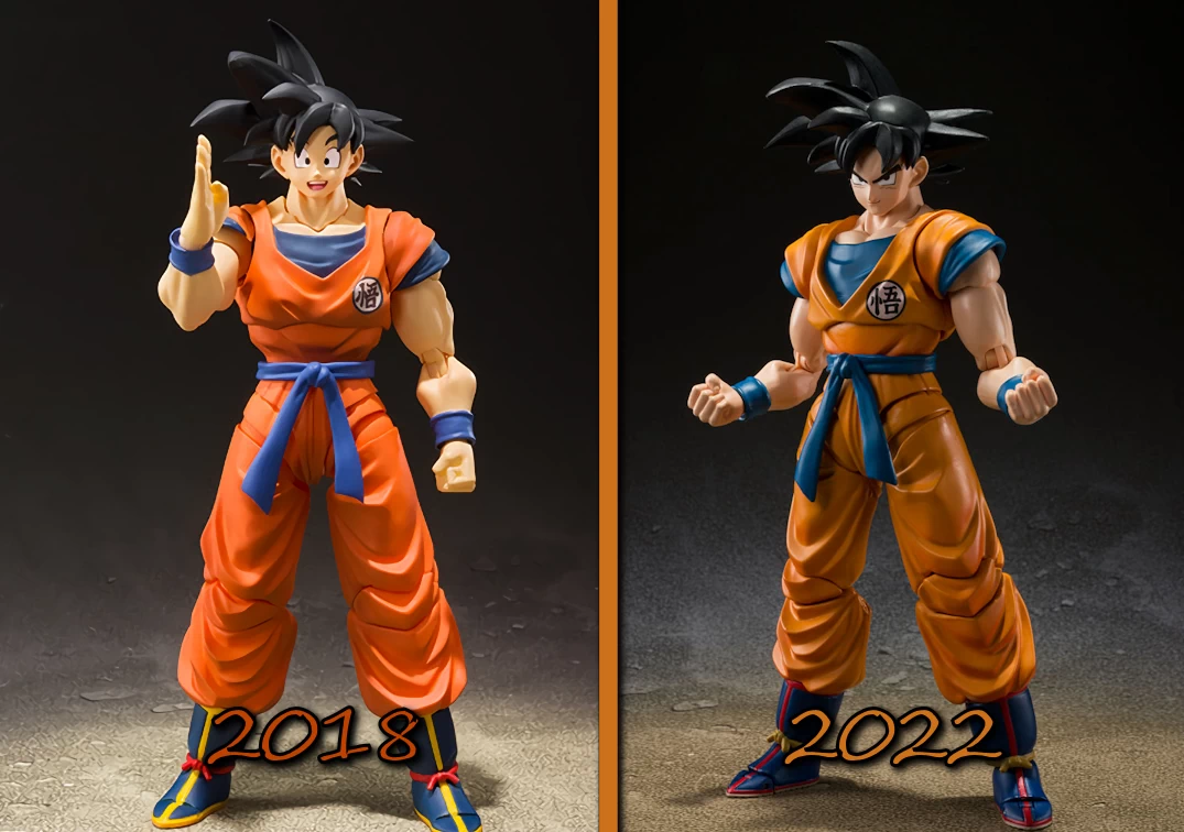Comparación del SHF de Son Goku 'Super Hero' y Goku 'Raised Earth'