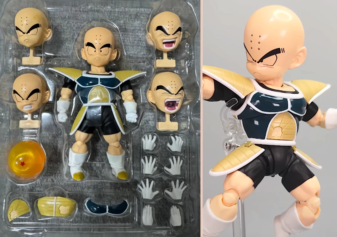 Accesorios y foto posando del SHF de Krillin 'Battle Clothes' 2022