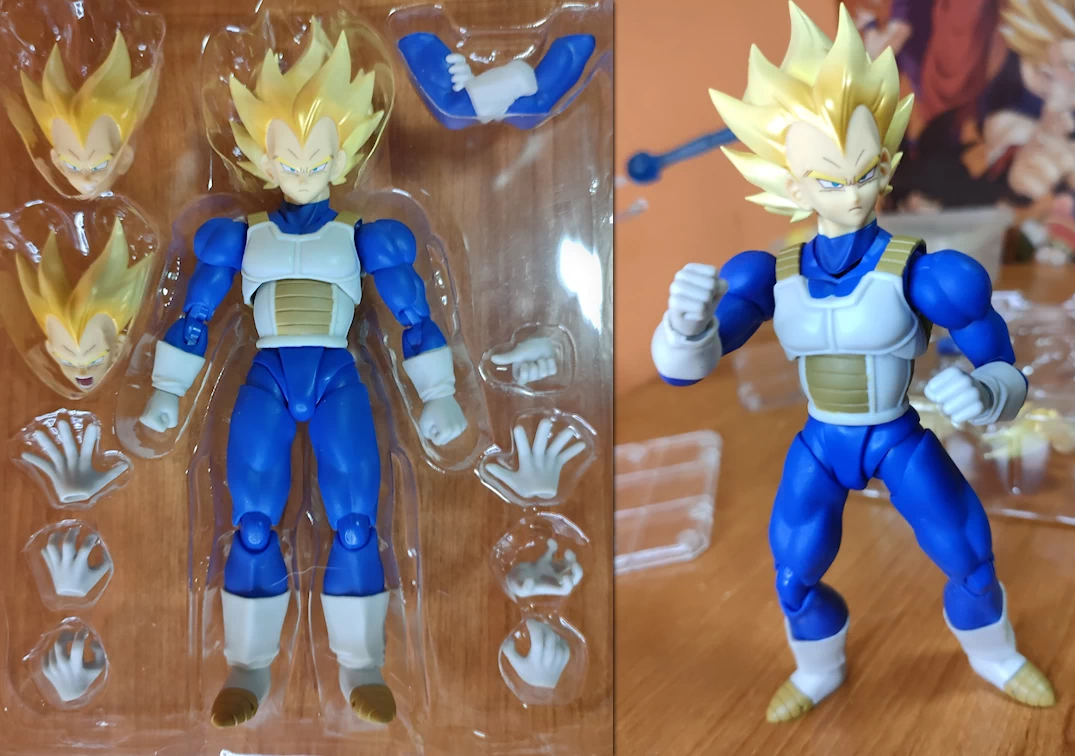 Accesorios y foto posando del SHF de SSJ Vegeta ‘Awakening Super Saiyan Blood’ 2023