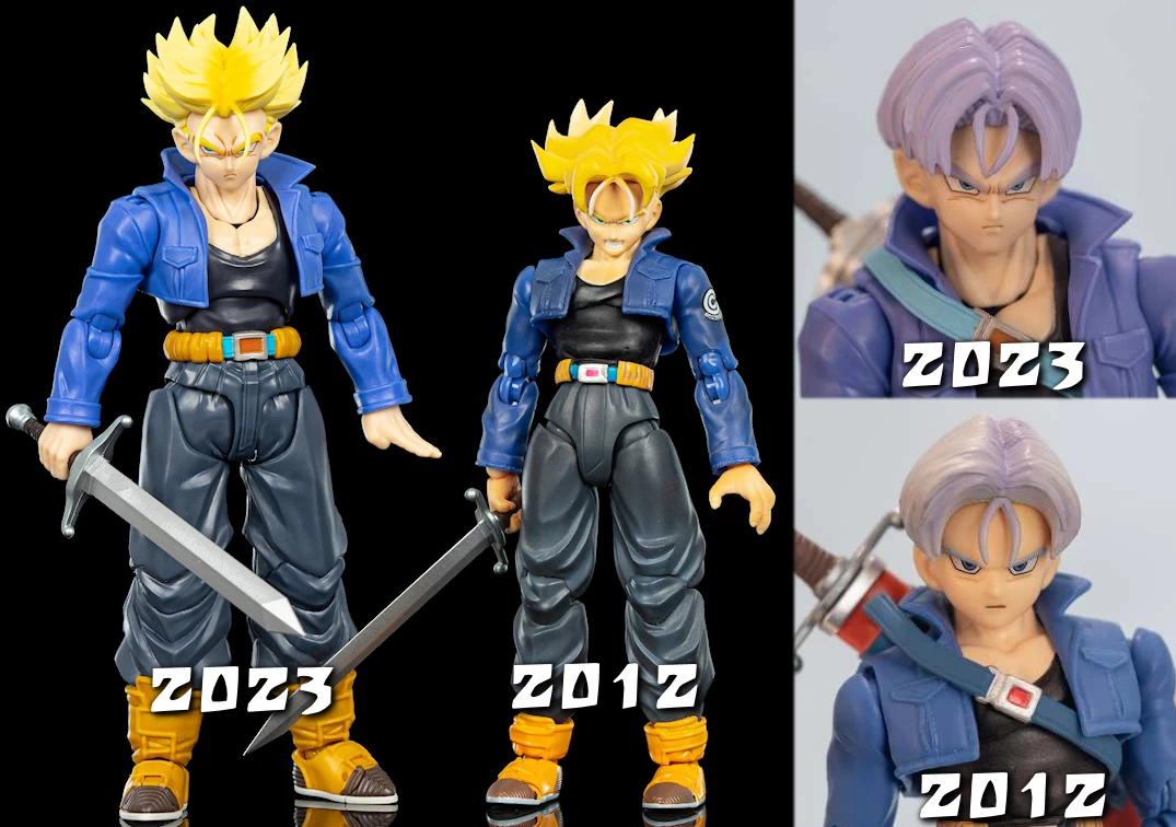 Comparando los SHF de Trunks del futuro y sus versiones del 2023 con la del 2012