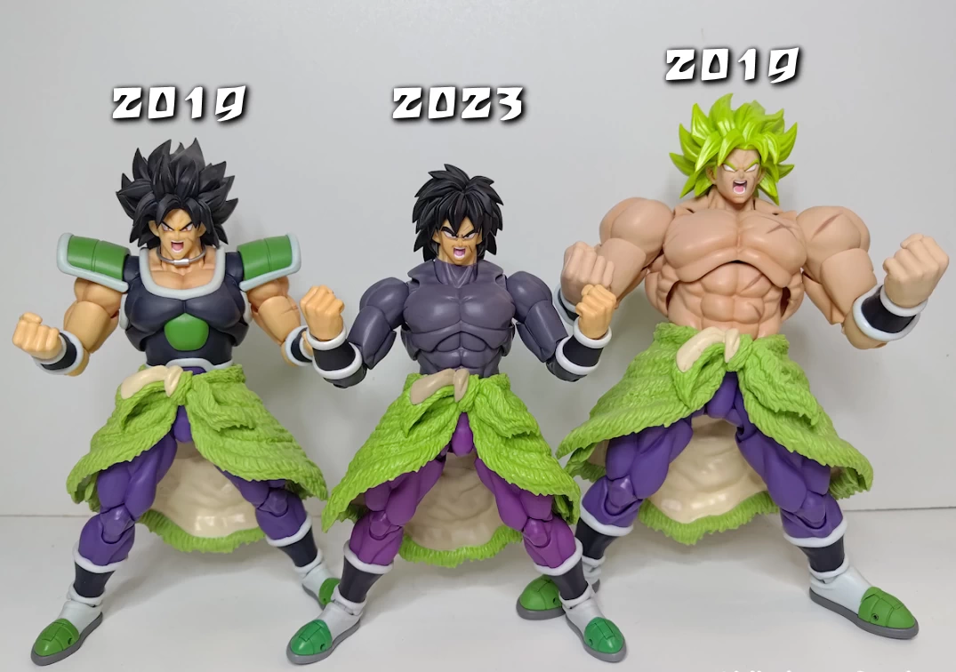 Comparando los SHF de Broly del 2023 y los dos del 2019