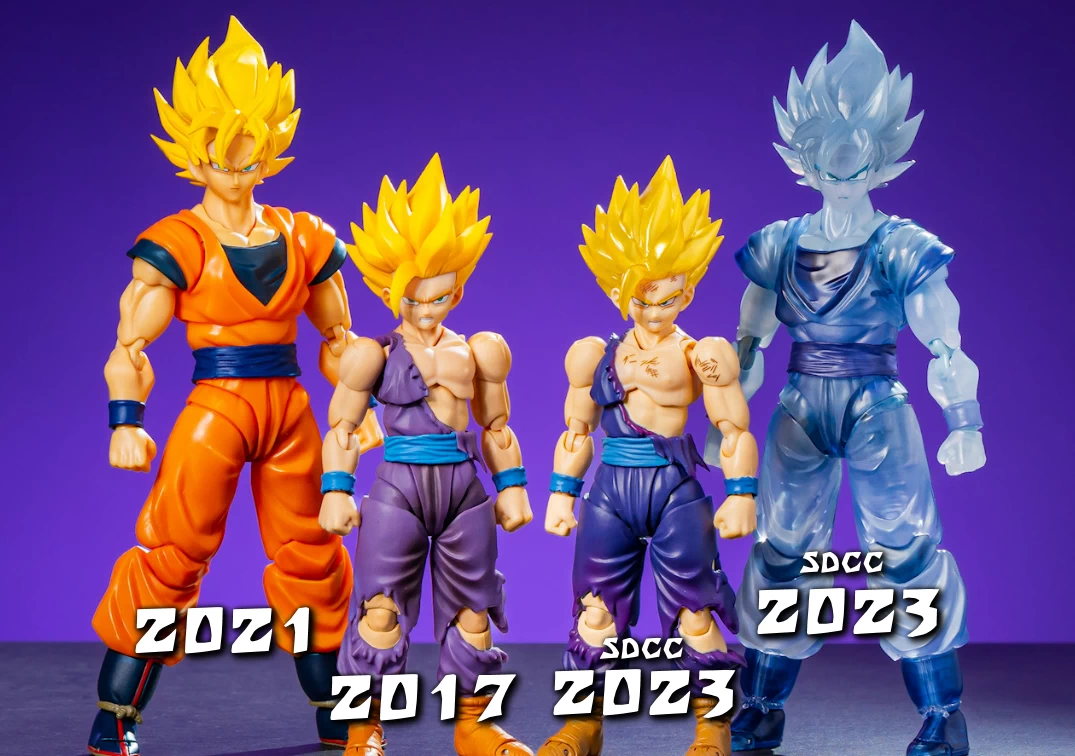 Comparando los SHF de SSJ 2 Gohan & SSJ Goku 'Exclusive Edition' 2023 con sus versiones originales