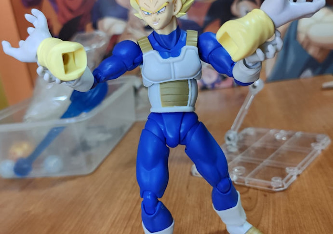 Foto posando del SHF de Android 19 2023 VS Vegeta SSJ del 2023