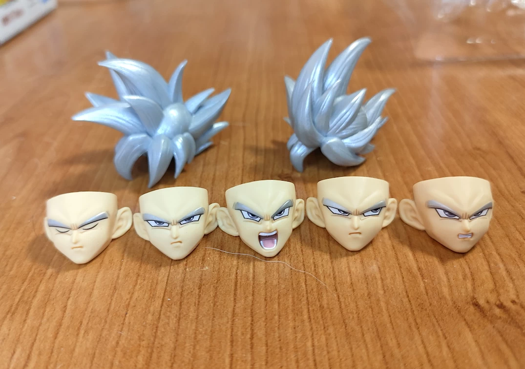 Accesorios (Rostros y Cabellos) del SHF de Goku Ultra Instinct 'Toyotaro Edition' 2024