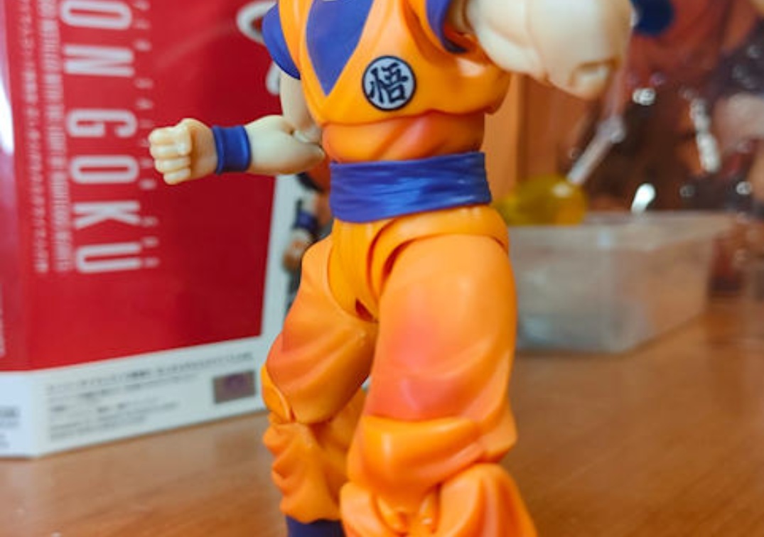 Foto posando del SHF de Super Saiyan God Son Goku 'Saiyan God instilled with the light of righteous hearts' 2024