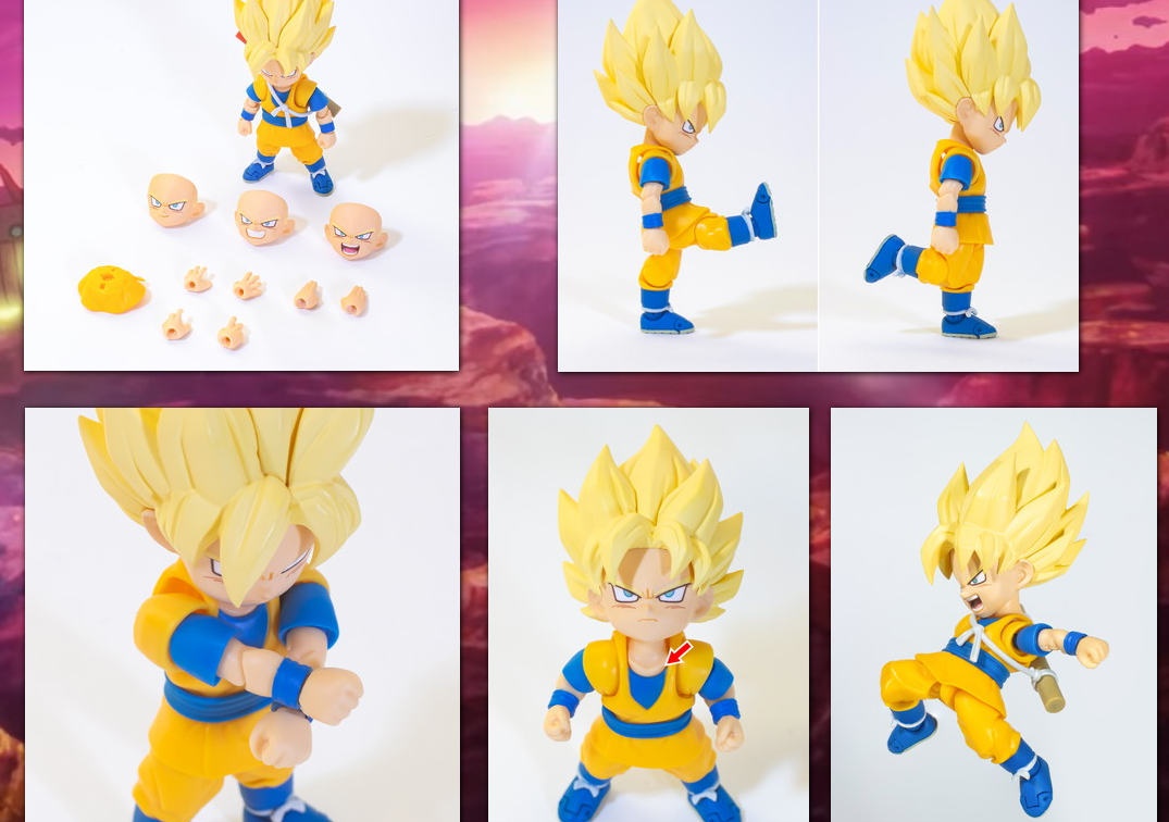 Fotos promocionales del SHF de SSJ Goku (mini) 'Daima' 2025 - Cuerpo Kid 4.0