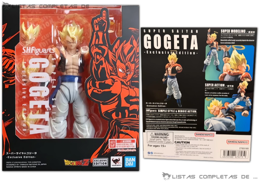Caja del SHF de Super Saiyan Gogeta 'Exlusive Edition' 2025