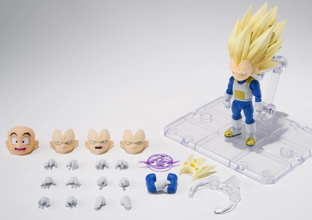 Foto promocional (accesorios) del SHF de Super Saiyan 3 Vegeta (mini) 'Daima' 2025