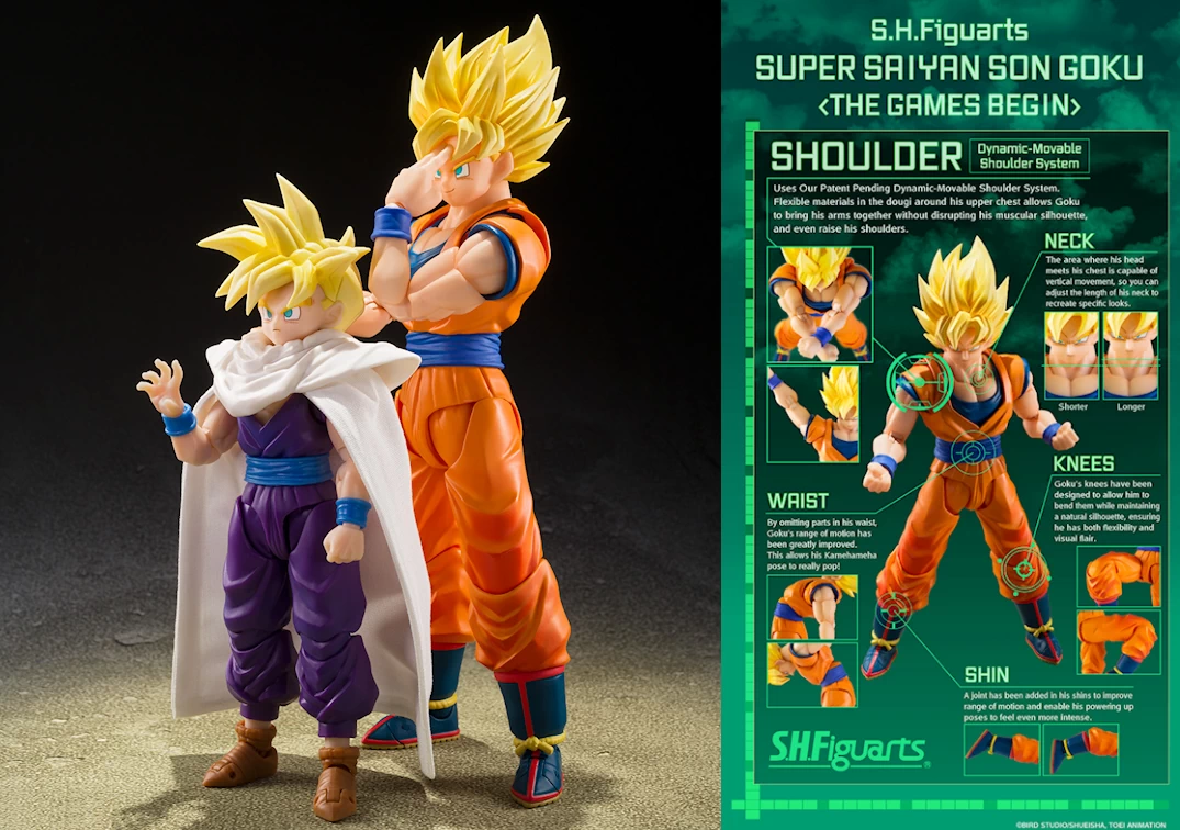 Fotos promocionales del SHF de SSJ Goku 'The Games Being' 2025, Explicación Cuerpo4.0 y Junto a Gohan