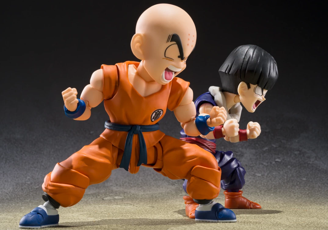 Foto promocional del SHF de Krillin "Son Goku´s old friend" 2026 y Gohan 'Kid era'