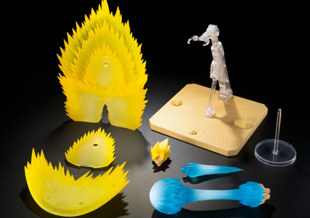 Foto promocional del SHF de Super Saiyan Son Goku`s Effect Parts Set (Teleport Kamehameha)  2024