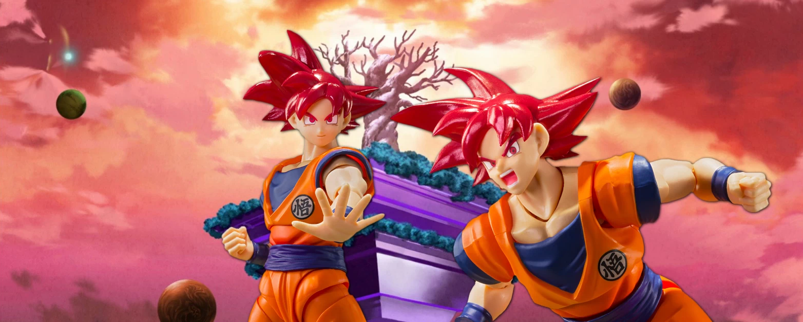 Super Saiyan God Son Goku Saiyan God instiilled with the light of righteous hearts) - S.H. Figuarts - Dragon Ball Z Battle of Gods - 2024