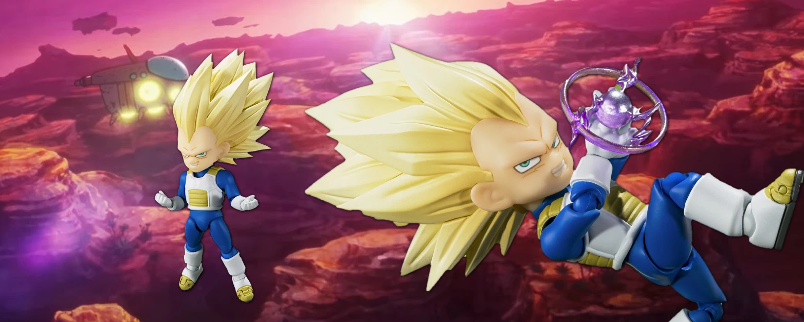 The SH Figuarts of Vegeta 'Mini' Super Saiyan 3 from Dragon Ball Daima is now available for pre-order, but it won't be released until October 2025.