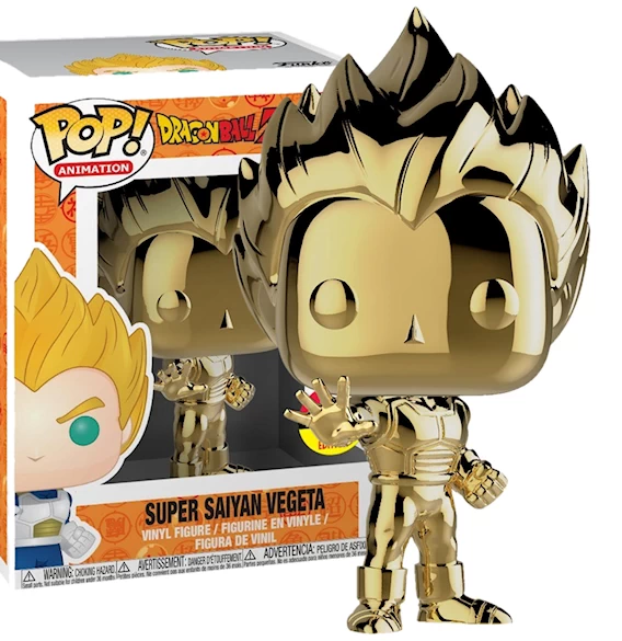 Funko Pop! Animation 154 - DBZ - Super Saiyan Vegeta Gold Chrome - Eclusive San Diego 2018