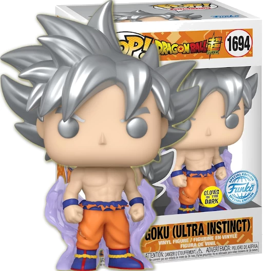 Funko Pop! Animation 1694 - GITD - Exclusive - DB Super - Goku (Ultra Instinct)