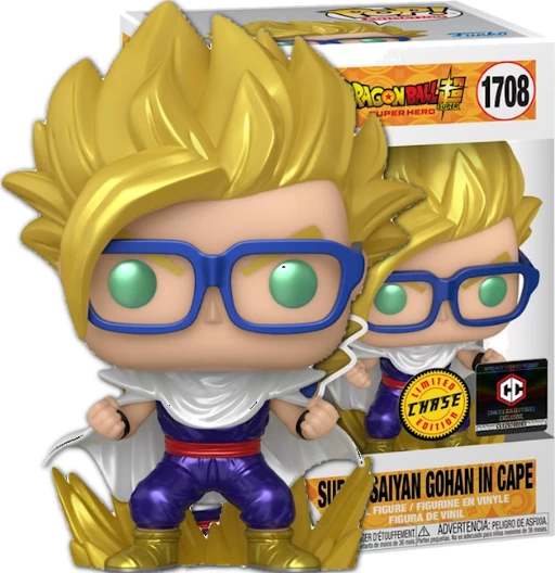 Funko Pop! Animation 1708 - Exclusive - DB Super Super Hero - Super Saiyan Gohan in Cape