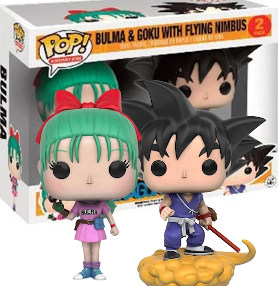 Bulma and Goku with Flying Nimbus