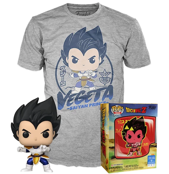 Funko Pop! Animation 614 - DBZ - Vegeta Metallic - Exclusive T-Shirt Bundle