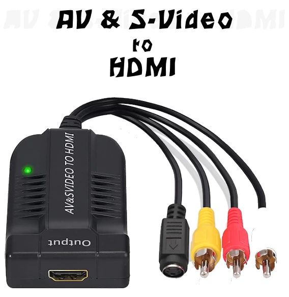 S-Video & AV to HDMI - Video Output Converter